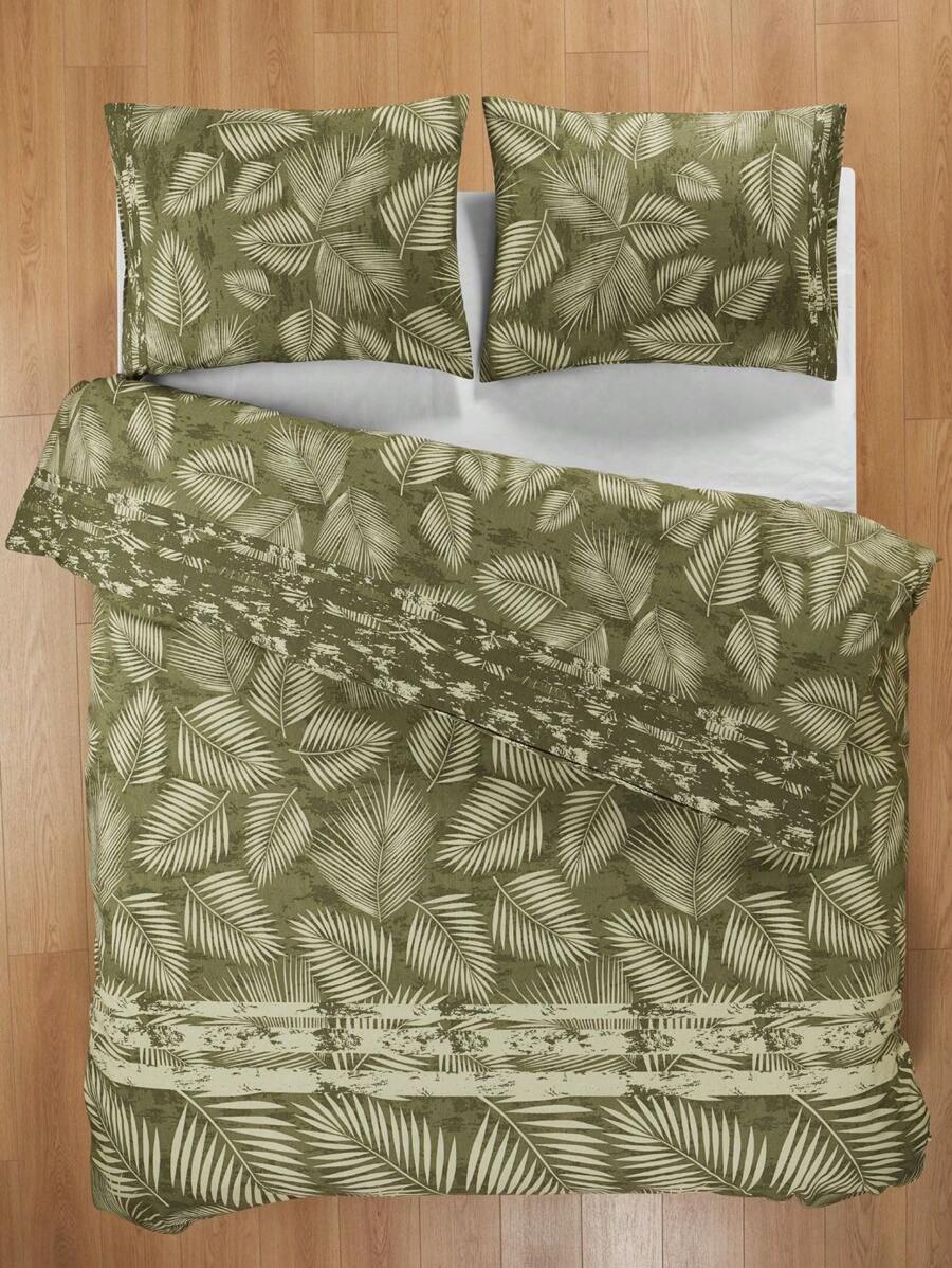 2/3pcs Single And Double Duvet Set Without Fitted Sheet | Comfortable & Elegant Bedding 200x220 160x220 - Green - View 1