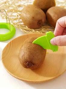 1pc Easy-To-Use Kiwi Fruit Slicer - Manual Cutter & Peeler With ABS Material, Non-Electric Kitchen Gadget For Perfect Kiwi Prep, Food-Safe, Ideal For Outdoor Cooking