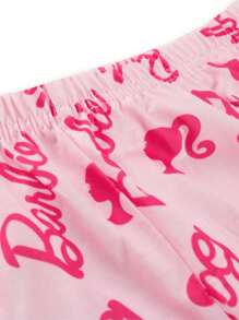 Pyjamas And Scrunchie Set | Barbie Girls' Pyjama Set | Kids' PJs - Pink - View 5