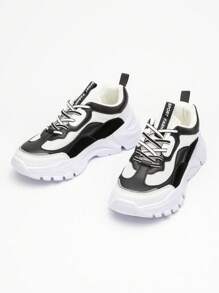 Men's Casual Comfortable Lace-Up Running Shoes, Solid Color Design Suitable For Outdoor Sports And Daily Wear, All Season Comfort & Durability