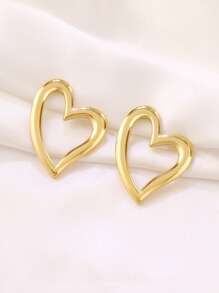 3pcs Stainless Steel Big Heart Pendant Findings High Quality 18K Gold Plated Heart Charms For DIY Jewelry Making Supplies Accessories