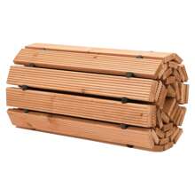 Wooden Garden Path, 8' X 17' - 16' Long X 17' Wide, Non-Slip Curved Garden Walkway/Non-Slip Straight Garden Walkway, Rolled Up Cedar Outdoor Walkway Path With Wire Rope Connection, Decorative Lawn Paving Stones For Backyard Boardwalk Wedding Party - 8 feet x 17 inch, straight - 查看 8