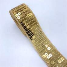 1卷2码25毫米亮片丝带蕾丝边亮片缝纫面料丝带适用于礼服头饰新娘婚礼配饰 - Pick colors - 查看 12