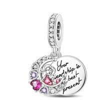 1 件镀银姐妹爱摇摆姐妹花女朋友模型包友谊厚礼物时间承诺幸运派对珠子串珠适合原创蛇手链项链手链串珠 DIY 珠宝制作奢华礼物送给好朋友 - PAC1450 是 - 查看 18