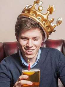 2pcs Inflatable Adult Queen Crown, Bizarre Dress Hen Party Decoration Toys, Inflatable Crown Carnival Costumes, King Costumes.This Small Crown Is Perfect For Adults, Adding A Touch Of Fun To Birthday Celebrations, Role-Playing Events, And Costume Parties