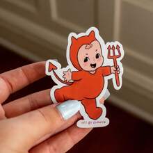 天使与魔鬼贴纸、防水贴纸、笔记本电脑贴纸、丘比贴纸、适用于子弹日记本、记事本、笔记本电脑、水瓶、手机壳、装饰 - 彩色 - 查看 3