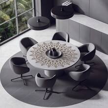 4 قطع مجموعة قوالب بلاستيكية بيضاء كريمية بلمسة الوندرة، أنماط نباتية قابلة لإعادة الاستخدام بقطر 11.8 بوصة، للفنون اليدوية والرسم على الخشب والجدران والأثاث والقماش والزجاج والقماش والأرضيات والبلاط أدوات رسم المنزل الديكوري