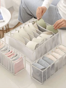 1 pieza/3 piezas Caja de almacenamiento plegable para sostenes y ropa interior, organizador de cajones, contenedores de almacenamiento para calcetines, lencería, ropa, pantalones, vaqueros, faldas, almacenamiento doméstico, camisetas blancas, pantalones negros, ropa de invierno para mujer, vestidos, vestidos elegantes para mujer, blusas blancas para mujer, mangas largas, mono blanco para mujer, ropa de primavera para mujer, ropa de primavera, minimalista, blusas de verano