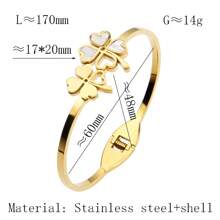 3/1 套装时尚珠宝派对珠宝镀金女士手链，节日风格三叶草方晶锆石吊坠项链配饰，节日礼物 - 小鎖吊墜組合款 - 查看 11