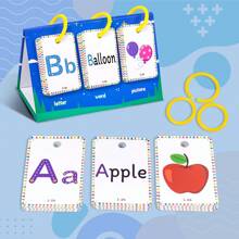 78pcs Montessori 3D Alphabet Flashcards 29.7cm/11.7in - Double-Sided Matte Laminated Early Learning Kit For Home/Nursery/Montessori, Waterproof ABC Cards With Animals/Plants/Shapes, Educational Gift For New Parents/Teachers (21.3x8.38in Compact Design)