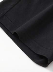 Balabala Bộ áo phông và quần short nhanh khô cho bé trai, trang phục hai mảnh thời trang - màu đen - View 6