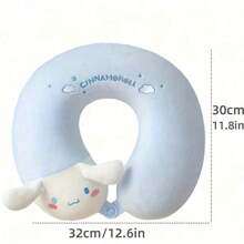 Miniso Disney Lotso Strawberry Bear Cute U-Shaped Pillow Neck Cushion, Adorable Appearance, Anti-Deformation Structure, Perfect For Bedroom, Dorm & Office Napping (1 PC) - Blue - View 7