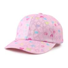 1Pc Girl's Cute Baseball Cap With Rainbow Heart Print - Printed Baseball Cap - View 11