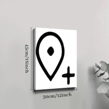 1Pc Framed Canvas Poster, Add Pin Alt Wall Art Canvas Paintings, Ideal Gift For Bedroom Living Room Corridor, Wall Art, Wall Decor, Winter Decor, Room Decoration