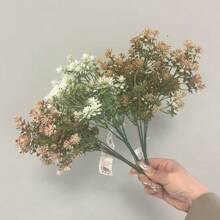 Simulation Of Five-Forked Baby's Breath Plant Wedding Photo Decoration Artificial Flower Flower Arrangement Indoor And Outdoor Decoration Project Landscaping Hotel Shop Window Flower Arrangement Ornaments,Garden Decor,Outdoor Plant,Gardening,Fake Flowers