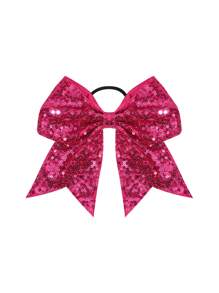 1 pièce nœud pour cheveux personnalisé pour filles, bandeau avec nom personnalisé, lien pour cheveux à paillettes multicolores, accessoire de cheveux élastique pour pompons de cheerleading, accessoire de cheveux exquis à personnaliser pour pompons de cheerleading pour filles