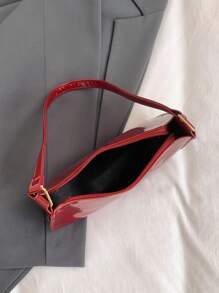 Solid Color Embossed Geometric Shoulder Bag With Zipper For Women, Fashion Retro Zipper Casual Waterproof Handbag For Teen Girls, Women, College Students, Suitable For Office, Work, Business, Commuting