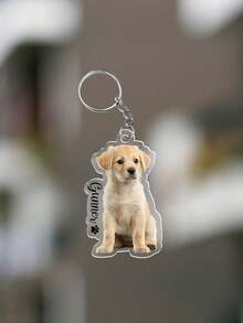 Personalized Photo Keychain, Customized Acrylic Pendant, Dog Keychain, Pet Photo Keychain, Logo Printed Keychain, Family Portrait Keychain, Gift For Dog Mom - Multicolor - View 11