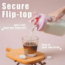 2 件常规口径 70/86 毫米梅森罐倾倒嘴，梅森罐罐盖，带防漏密封翻盖，可重复使用的塑料罐盖，用于饮用沙拉酱倾倒，罐盖，彩色 - 彩色 - 查看 5