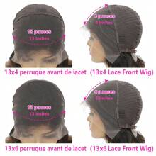 bling hair Perruque malaisienne en cheveux humains, 91 cm, densité 180 %, 33 x 10 cm, avec dentelle frontale transparente HD, pour femmes, perruque bon marché, nœuds décolorés, cheveux bling-bling