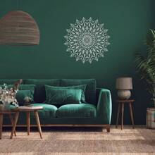 4 قطع مجموعة قوالب بلاستيكية بيضاء كريمية بلمسة الوندرة، أنماط نباتية قابلة لإعادة الاستخدام بقطر 11.8 بوصة، للفنون اليدوية والرسم على الخشب والجدران والأثاث والقماش والزجاج والقماش والأرضيات والبلاط أدوات رسم المنزل الديكوري