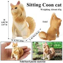 儿童暹罗猫雕像、猫玩具雕像、逼真的塑料小猫雕像、手绘逼真的小猫动物玩具、儿童圣诞礼物