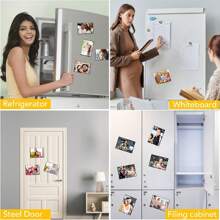 5pcs Magnetic Photo Frames For Refrigerator - 4x6 Inch Black Magnetic Picture Frames, Perfect For Displaying Photos, Notes & Artwork, Durable & Easy To Use