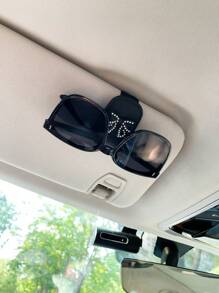 Bowknot Style Car Glasses Clip Sunglasses Visor Clip, Multi-Functional Eyeglasses Holder Clip (No Sunglasses Included) - Multicolor - View 2