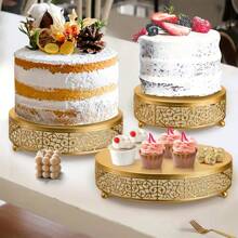 1pc Elegant Metal Cake Rack, Perfect For Weddings, Party Events, And Birthdays, Suitable For Desserts, Candies, Cupcakes, And Pastry Trays