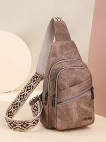 软皮奢华钱包和手提包女士包包设计师女士单肩斜挎包 2025 年 - 棕色 - 查看 2