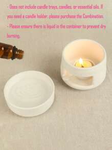 1set Ceramic Candle Holder, Essential Oil Burner, Candle Aroma Diffuser Fragrance Burner, Holiday Home Decoration Accessories Valentine - Multicolor - View 5