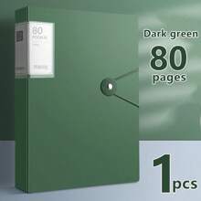 1/2pcs Solid Color A4 Ring Binder Folders, Waterproof And Anti-Dirty PP Material, High Transparency Sleeve Document Organizer, 20/30/40/60/80/100 Pages Options, Back To School/Graduation Season Gifts, Suitable For School, Home And Office Filing