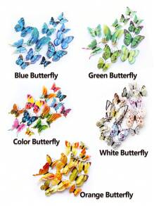 12 pièces Stickers muraux de papillon pour salon, chambre à coucher, bureau, décoration de mariage, décoration de la maison, décoration de fête, cadeau décoration murale, décoration de chambre à coucher, décoration de la maison, papier peint de salon, décorations de fête, décoration de salon, décoration de bureau, articles de décoration de la maison, stickers personnalisés