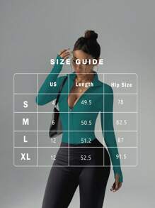 FWH Women's Fashion Yoga Outdoor Running Commuting Dating Sun Protection Essential Stretch Comfortable Back-Shaping Abdominal-Toning Slimming Fitness Retro High-End Street Elegant Sportswear Running Workout Wear Zipper Stretch Minimalist Fashion Sexy Fitted Long-Sleeve Yoga Jacket