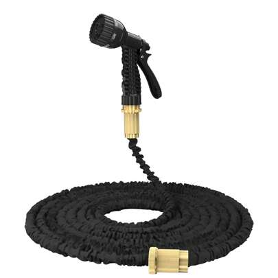 Vandise 75FT Expandable Garden Hose Pipe Lightweight, 3 Times Expanding Hose, Leak Proof, Flexible Hosepipes For Garden With 7 Function Spray Nozzle, No Kink Water Hose, Brass Fitting, 1/2" Solid Brass Connectors, Lightweight No-Kink Flexible Water Hose, Garden Hose Outdoor, Expandable Garden Hose Heavy Duty Garden Hose Flexible Telescopic Water Pipe Lightweight Water Hose 75ft, Retractable, Brass Alloy Connector, For Gardens, Patios And Cars, Flowers (Black/ Blue/ Green)