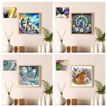 Kits de pintura de diamantes 5D con animales y flores, cristales especiales redondos, artesanía en mosaico para decoración del hogar, ideal para uso personal y de regalo