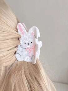 Easter Cute Small White Rabbit & Carrot Decor Hairpins, Cartoon Animal Hair Clips Hair Claws Claw Clips Hair Jaw Clip Hair Clamps Hair Clutch Hair Catcher Clip - Multicolor - View 2