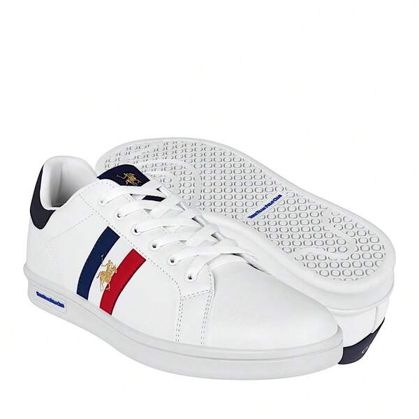 TENIS CABALLERO POLO 9424CH SIMIPIEL BLANCO