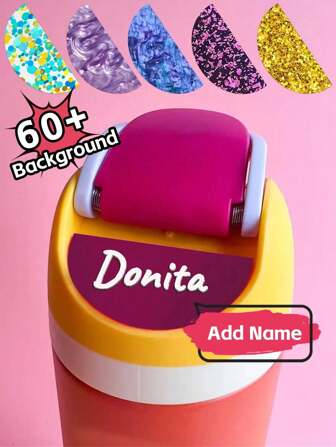 1pc For Water Cup Lid Nameplate And Glass Car Cup Nameplate. Personalized Name Tag. Glass Straw Lid Accessories. Custom Lid Name Tag. Handmade Gifts. Halloween And Christmas Gifts For Family, Friends And Lovers