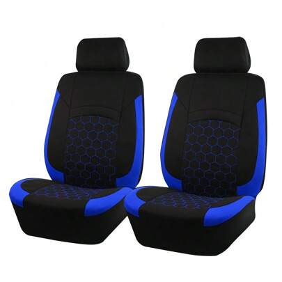2pcs Car Seat Covers, Front Seats, Compatible With Airbags, Universal Seat Cushions, Car Accessories, New Football Quilted Design, Women's Style, Car Accessories