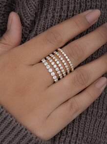 1 PC 1-2 MM Corte Redondo Aliança de Casamento Meia Aliança de Eternidade Meio Círculo de Diamante Aliança Empilhável Aliança de Casamento de Pino Único