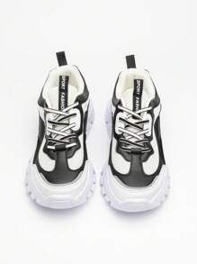 Men's Casual Comfortable Lace-Up Running Shoes, Solid Color Design Suitable For Outdoor Sports And Daily Wear, All Season Comfort & Durability