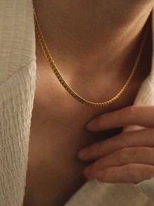 1 pièce de collier classique et rétro chic pour femmes, accessoires de collier ras-de-cou polyvalents