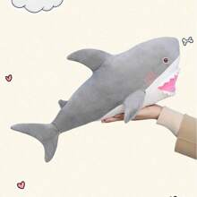 1pc Cartoon Orca Plush Doll, Shark Plush Doll, Giant White Shark Throw Pillow, Marine Life Shark Orca Stuffed Animal, Sleeping Pillow, Security Blanket, Birthday/Mother's Day Gift