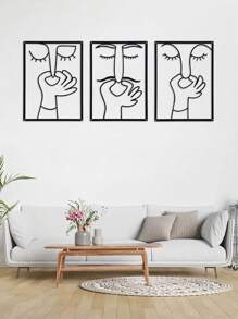 Arte de pared de metal caprichoso - Decoración de baño con humor clásico, temática de Acción de Gracias, diseño minimalista, accesorio divertido para el baño, accesorio del hogar - Negro - Ver 1