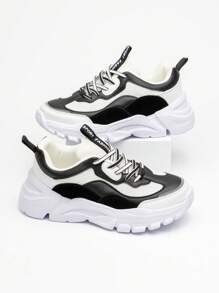 Men's Casual Comfortable Lace-Up Running Shoes, Solid Color Design Suitable For Outdoor Sports And Daily Wear, All Season Comfort & Durability