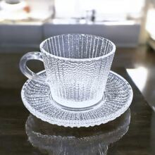 Set 6 tazas De TE Cafe Cristal Refinado Con Plato Incluido - Multicolor - Ver 2