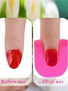 26/52PCS U-Shape Nail Polish Protectors Curve Shape Finger Cover Manicure Tool Professional Template Clips Guide Nail Art Tool - Multicolor - View 2