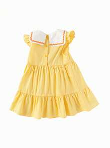 Balabala Girls' Navy-Style Princess Dress, Sweet & Charming - Yellow Tone - View 5