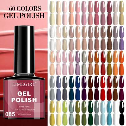 LIMEGIRL Limegirl Gel Nagellack Set, je 8ml, UV LED Aushärtung, langanhaltend, alkoholfreier Lack für DIY Salon Maniküre & Frauen Geschenk
